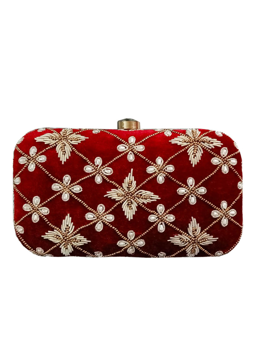 maroon clutch