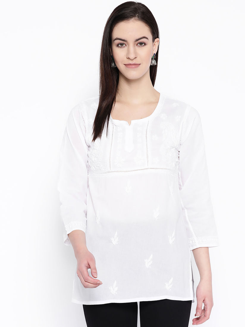 Ada Kurtis Kurtas And Tunics Buy Ada White Cotton Chikankari Kurti Online Nykaa Fashion Buy online lucknowi chikankari sarees, chikan kurtis, georgette kurtis, chikankari lehengas, designer chikan anarkalis, chikankari dupatta salwaar suits in pure georgette, cotton and viscose, silk and chanderi. ada white cotton chikankari kurti