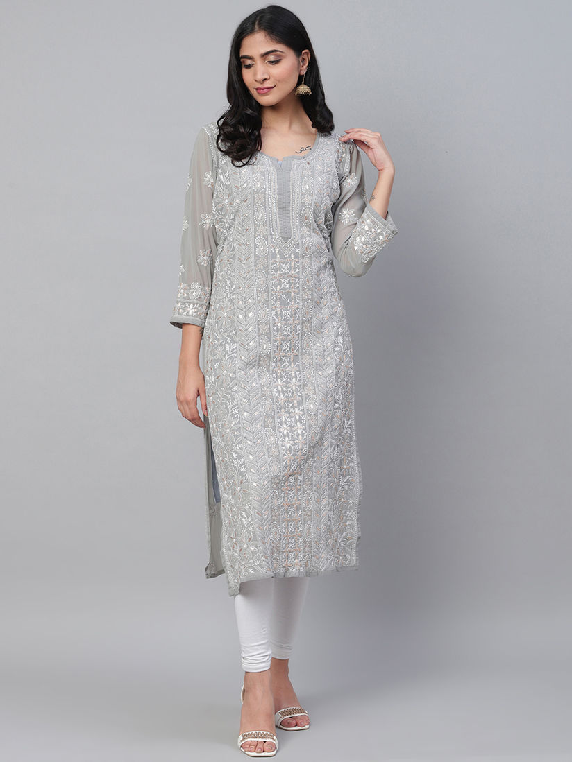 grey colour kurtis