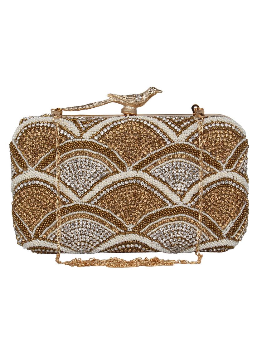 Gold embellished clutch clearance