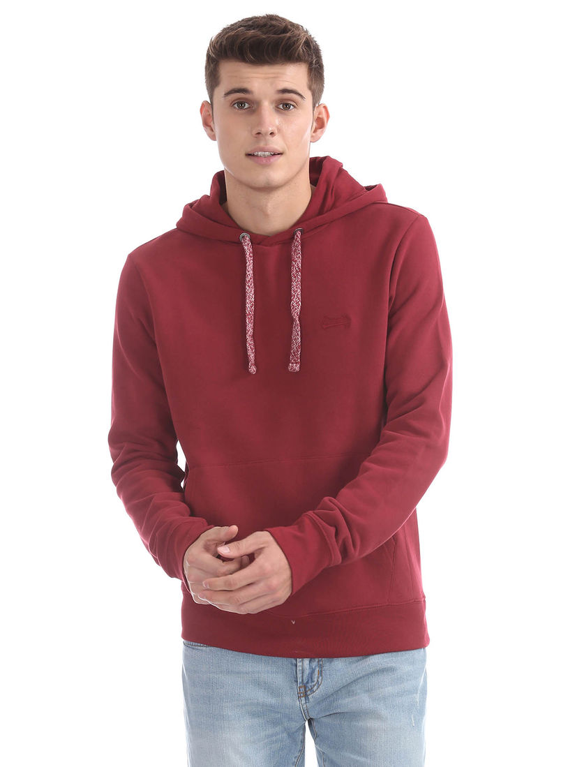 solid red sweatshirt