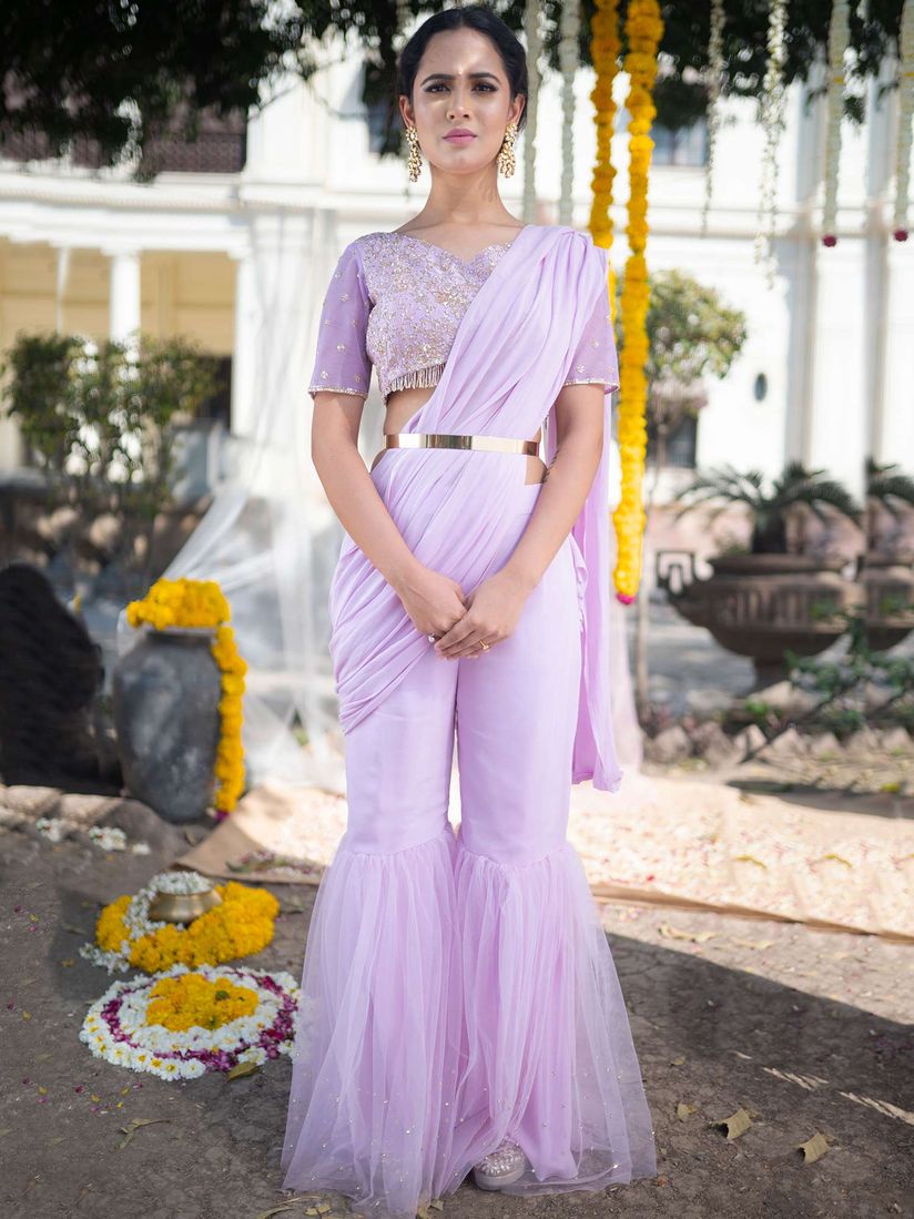 Sharara saree online clearance