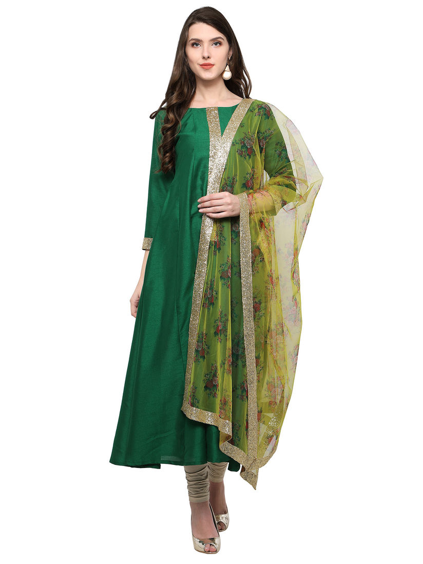 Churidar with net shawl Clearance