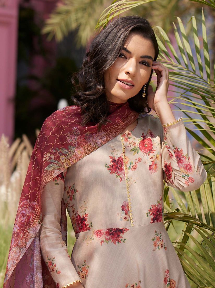 anarkali printed kurta