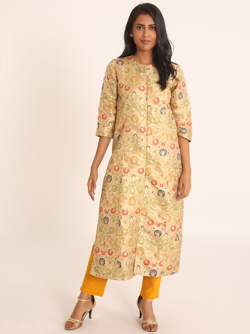 Brocade kurti online clearance