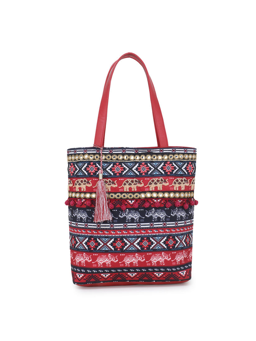 maroon tote