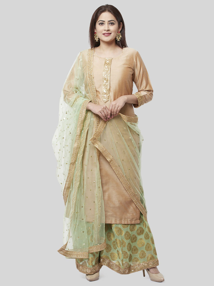 Net kurti with palazzo clearance