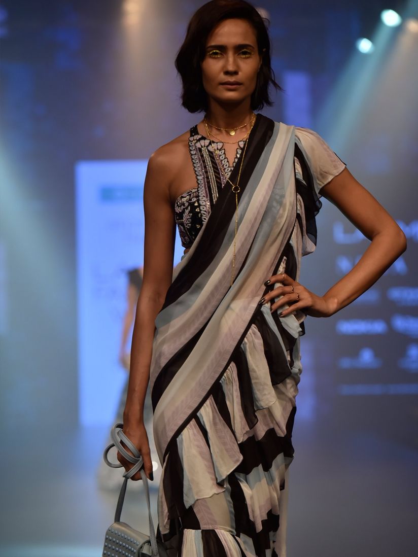 Arpita Mehta Sarees Buy Arpita Mehta Multi Color Ruffle Saree With Blouse M Online Nykaa Fashion With her hair styled in soft beachy waves, the actor rounded out the look with jewelry from anmol.