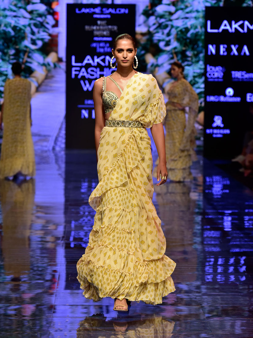 Arpita Mehtasarees Buy Arpita Mehta Ruffle Saree With Blouse Online Nykaa Fashion Many bollywood actresses seem to have experimented this fun designer arpita mehta recently launched a collection of embellished ruffle saris and we can't stop. arpita mehta ruffle saree with blouse