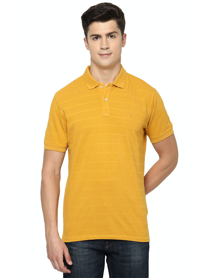 Buy Allen Solly Yellow Polo T-Shirt 