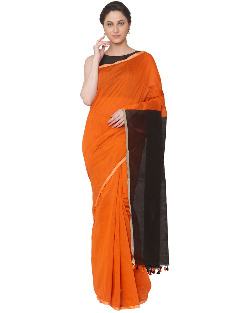 Black and orange blouse Clearance