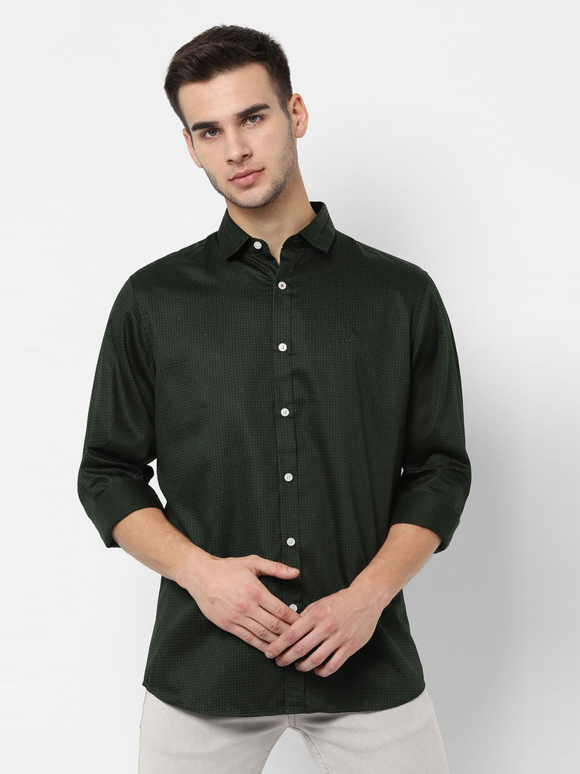 dark green casual shirt