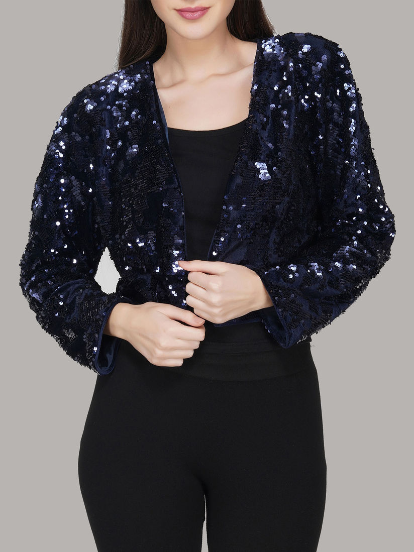 sequin shrug jacket