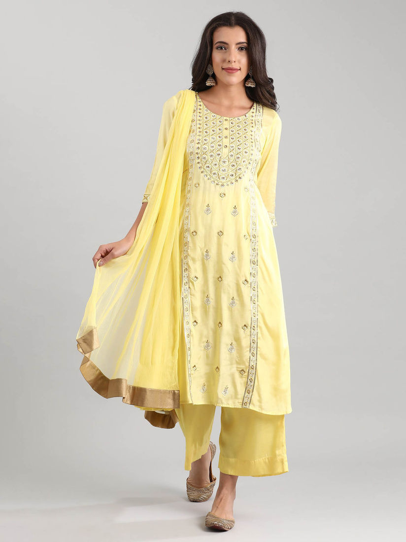 Aurelia yellow kurta set clearance