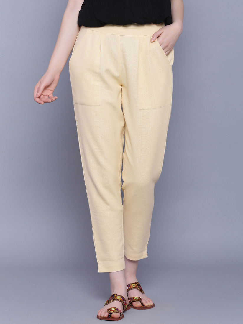 ladies cotton jeans pants