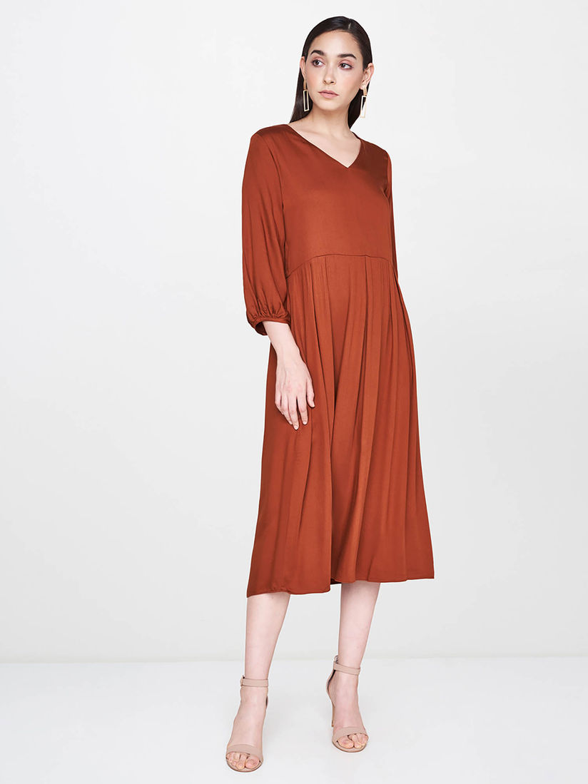 Solid dresses online india Clearance