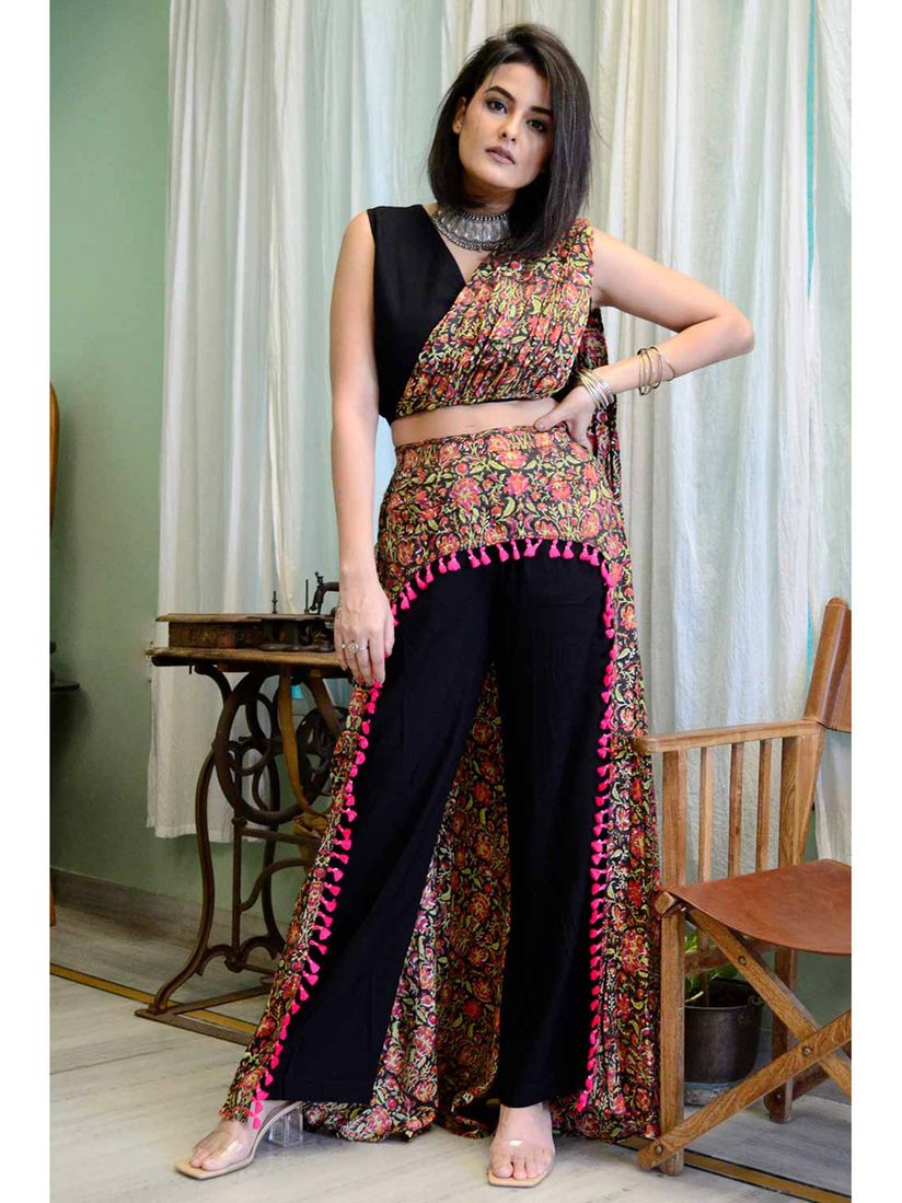 Aapro Label Salwar Suits And Sets Buy Aapro Label Black Skirt Pant With Saree Top Set Of 2 Online Nykaa Fashion Aapro label,an online indie fashion, indo western destination for lovers of handcrafted tie and dye & contemporary clothing.