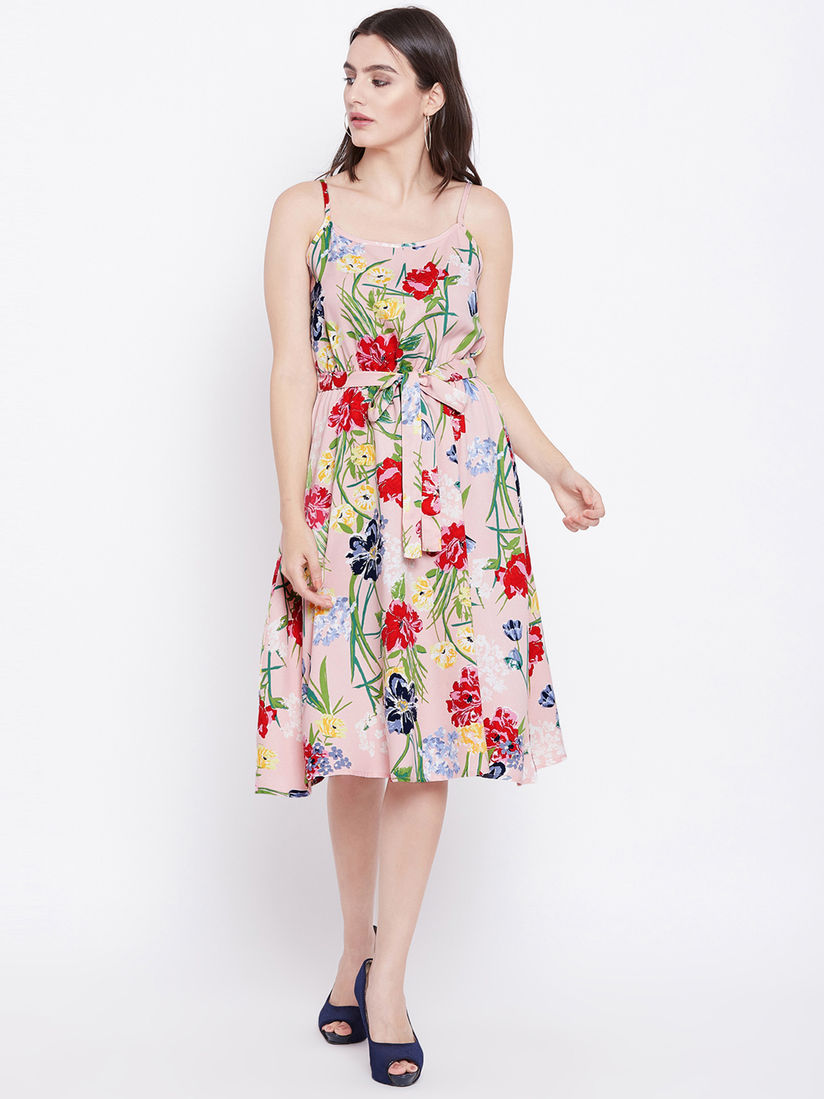 floral flare dress