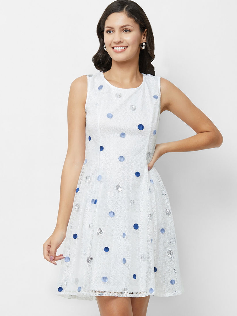 bebe polka dot dress