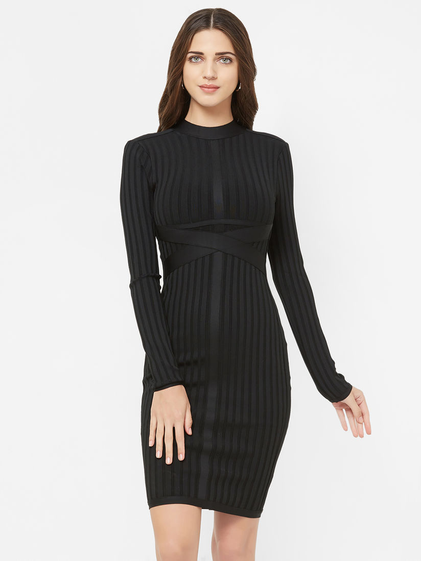 bebe black bandage dress