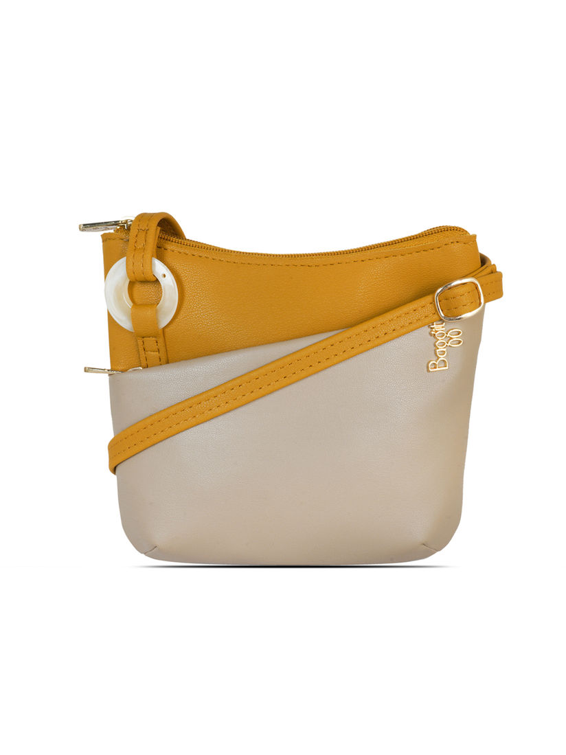 baggit yellow sling bag