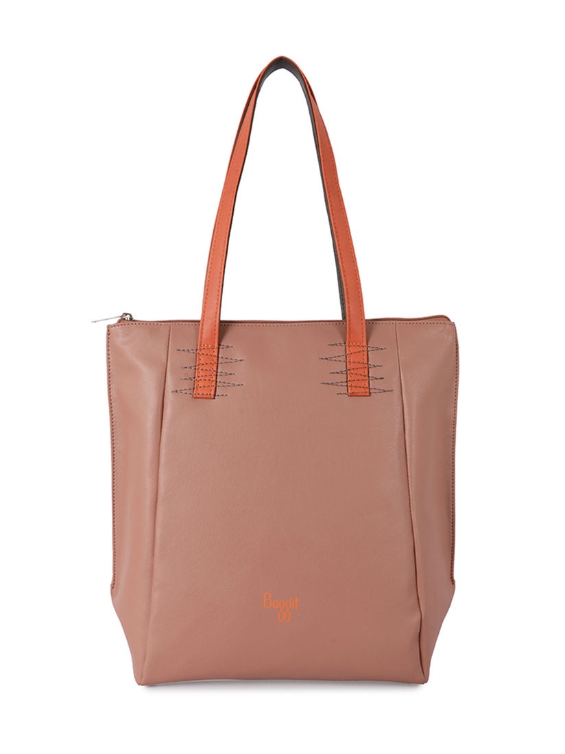 Baggit pink solid shoulder bag clearance
