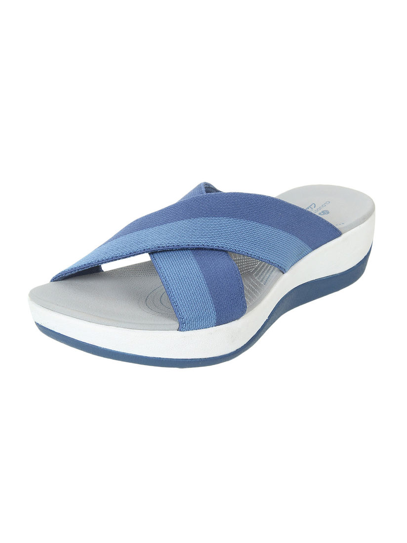 clarks flats blue