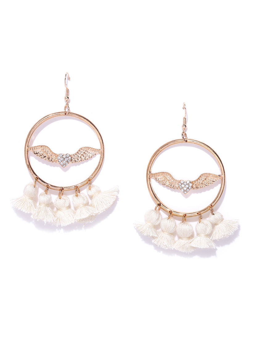 rosella white long dress with multicolor pom pom