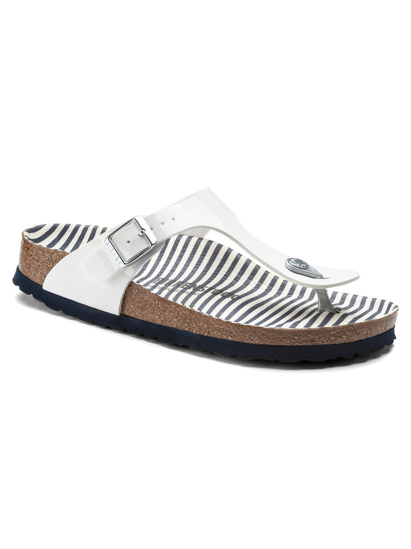 birkenstock gizeh patent white