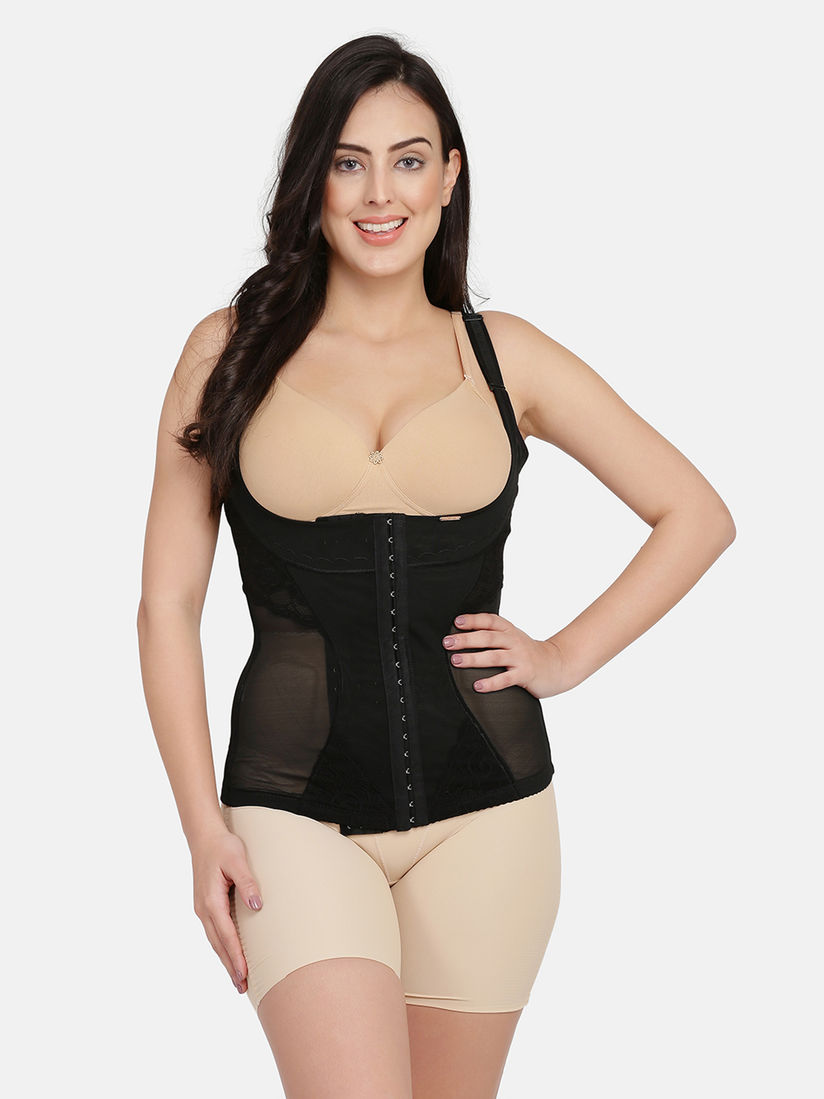 Triumph lace sensation shapewear vest top in Black 2