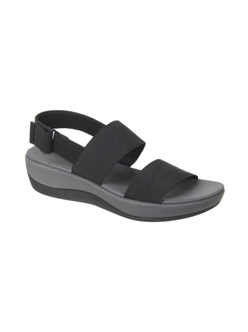 clarks black and white sandals