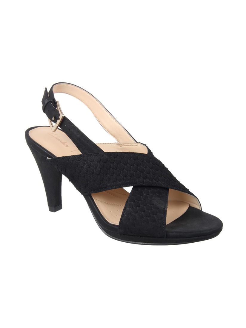black clarks heels