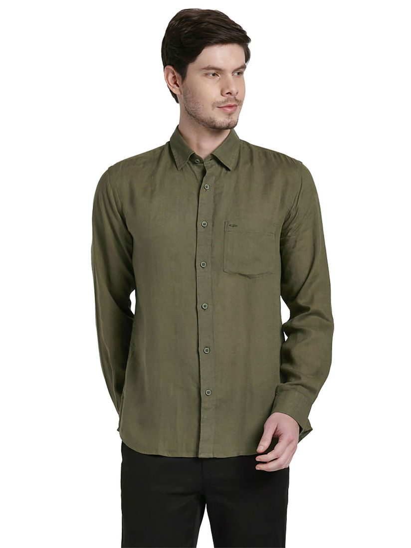 dark green casual shirt