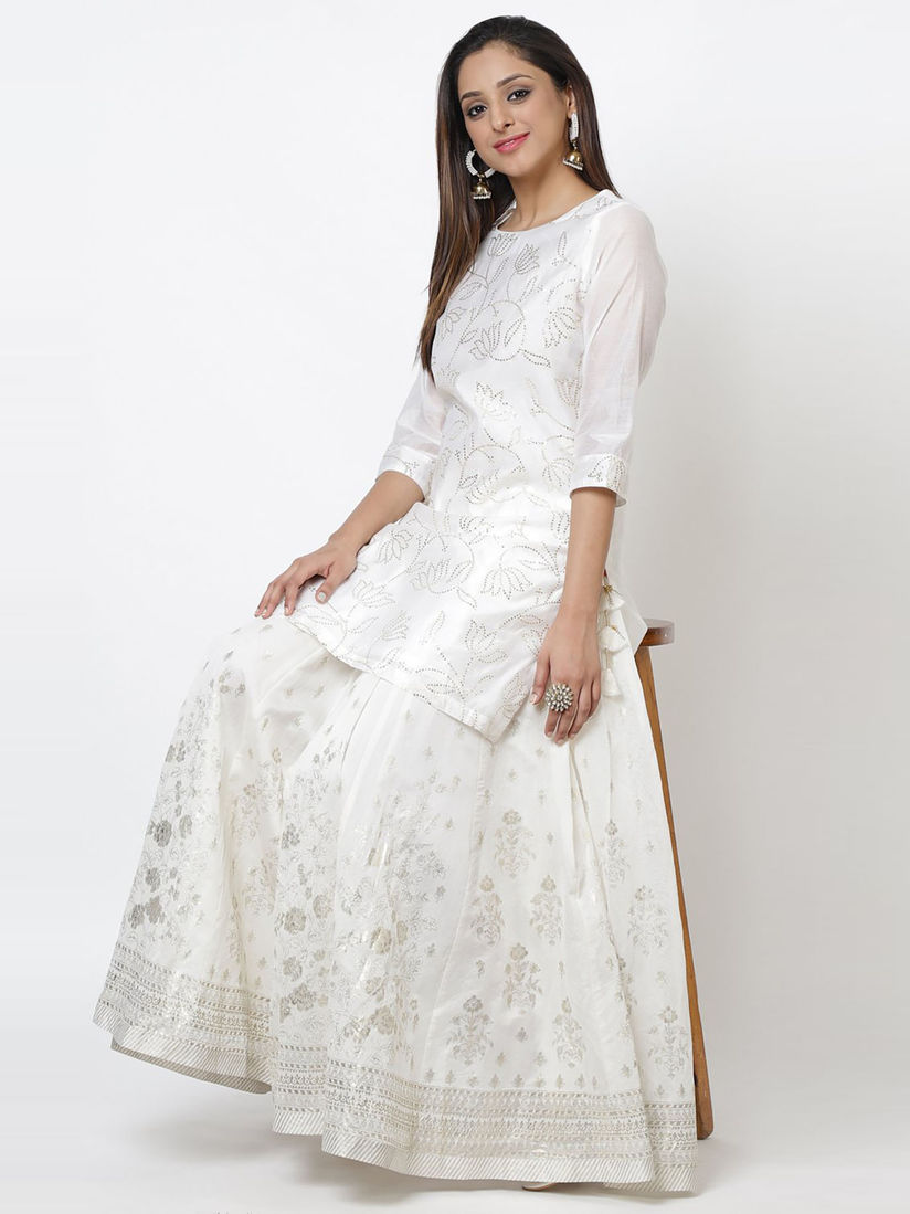 Biba white kurti online clearance