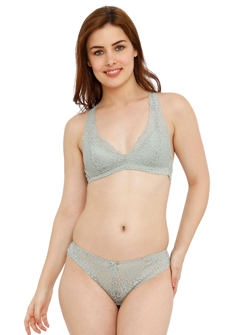 teal bralette