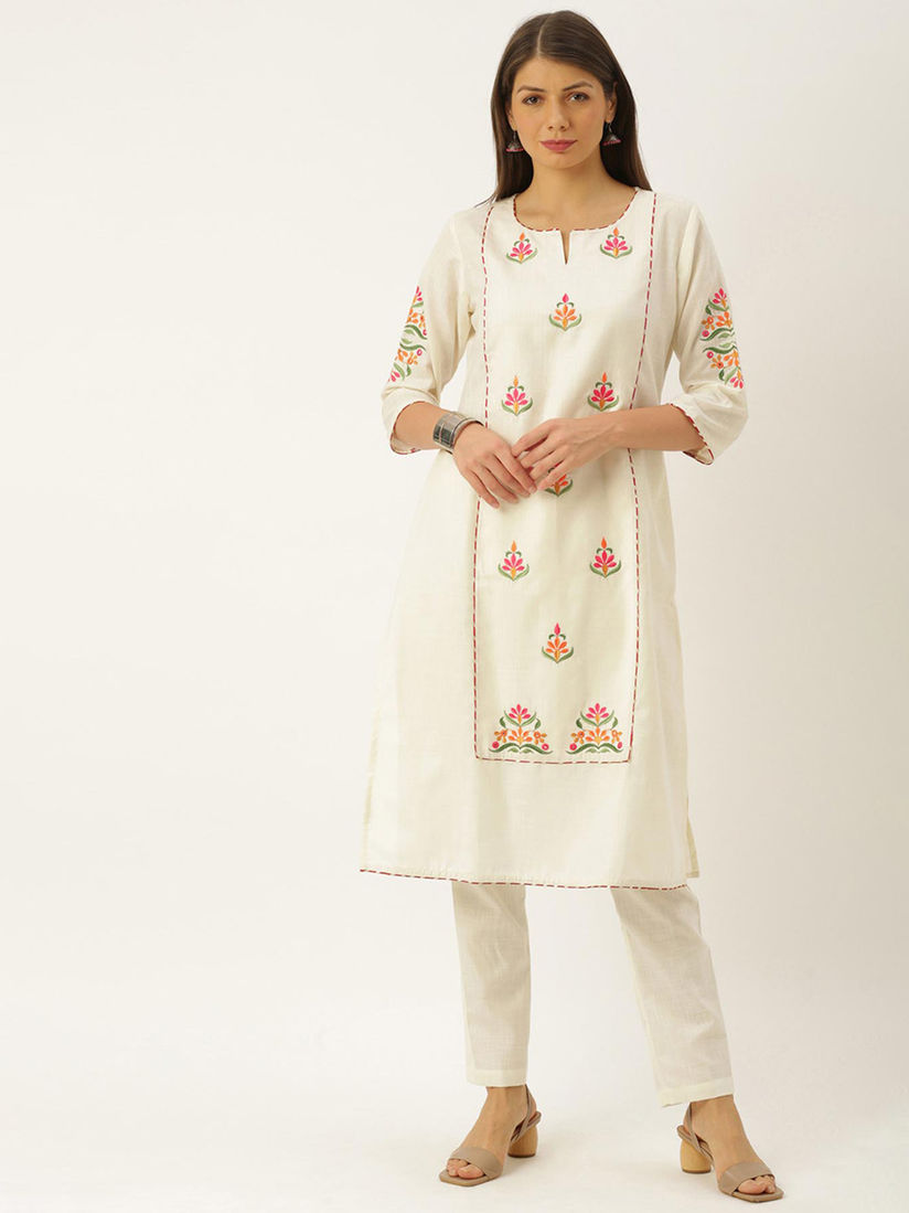 Soch Salwar Suits And Sets Buy Soch Off White Solid Kurta With Pant Set Of 2 Online Nykaa Fashion We want you to be 100% happy with the things we make and send to you. soch off white solid kurta with pant set of 2