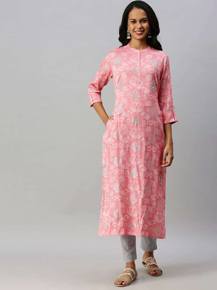 rayon printed kurti