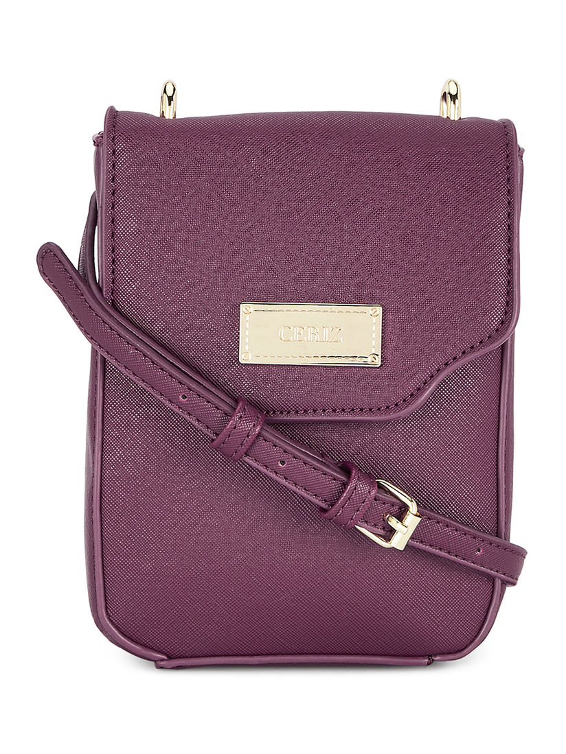 burgundy sling bag