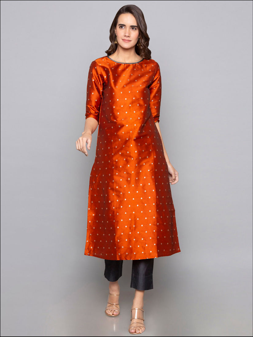 rustorange kurta