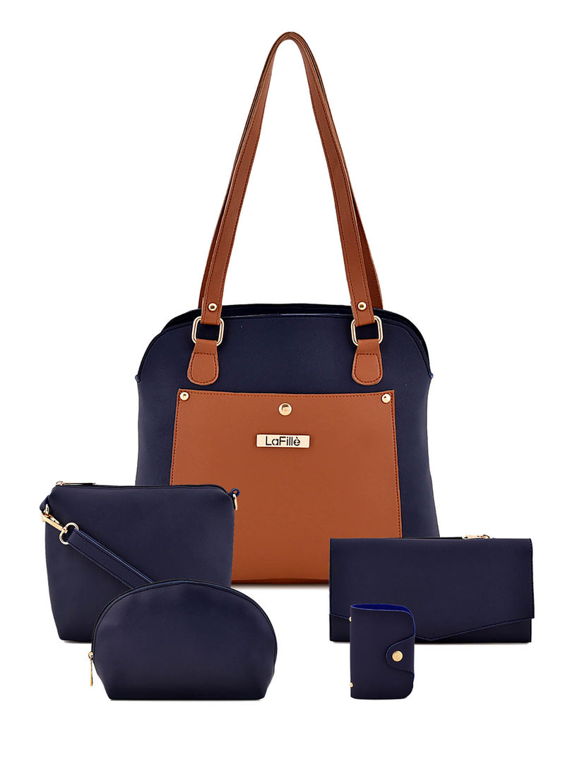 navy blue women's handbolsas