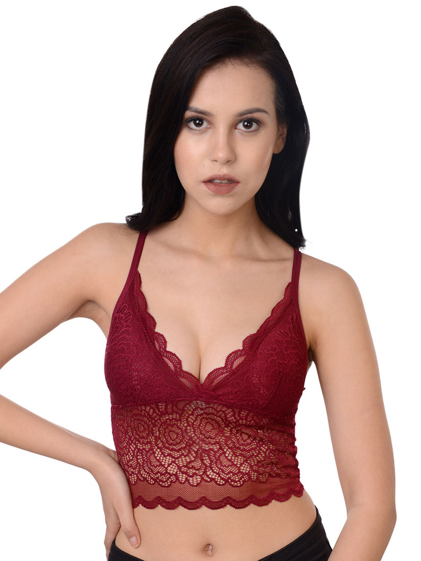 maroon bralette top