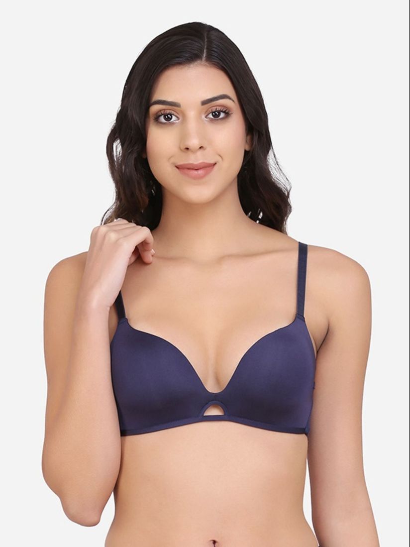 Navy blue push up bra clearance