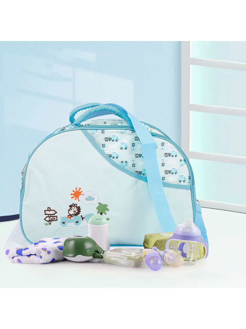 Baby Moo Diaper Bags Buy Baby Moo Vintage Train Blue Diaper Bag Online Nykaa Fashion