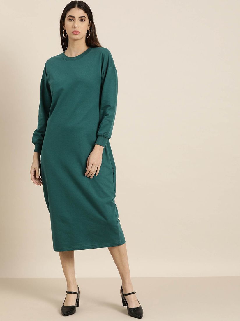 green jumper dresses