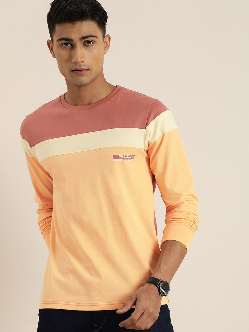 Buy DILLINGER Pink Colour Blocked T 