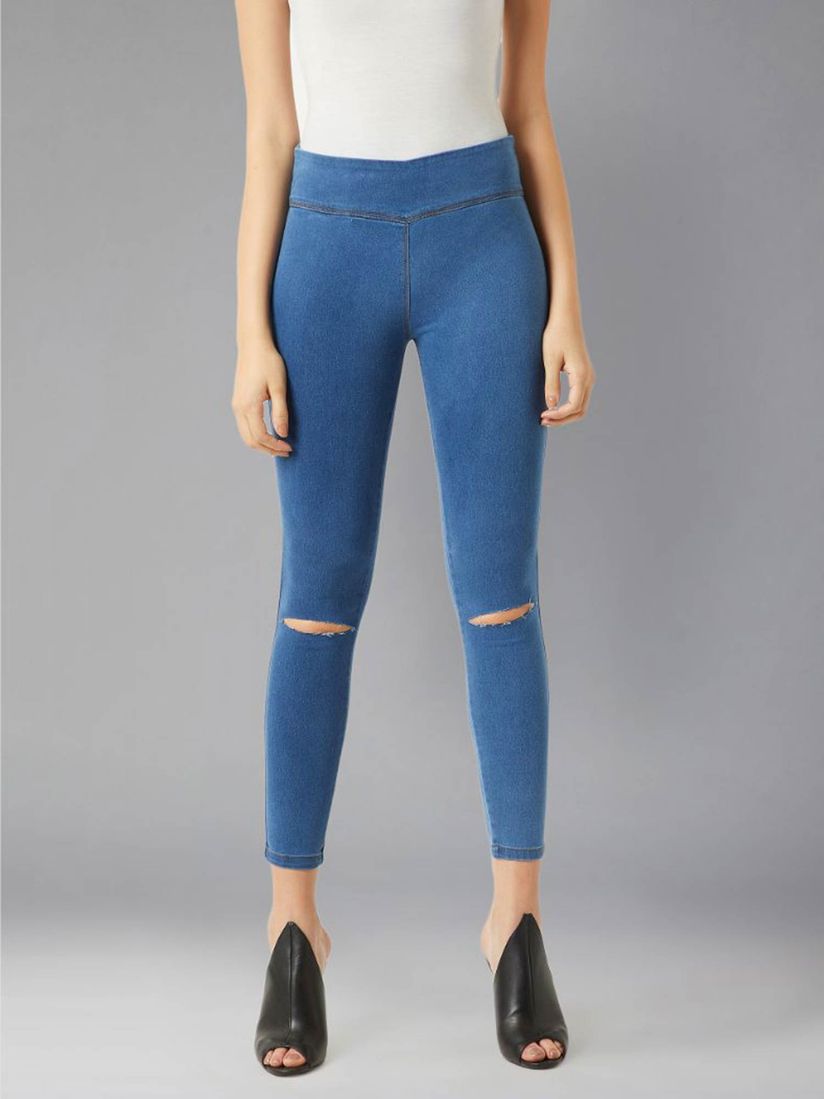 denim jeggings for women
