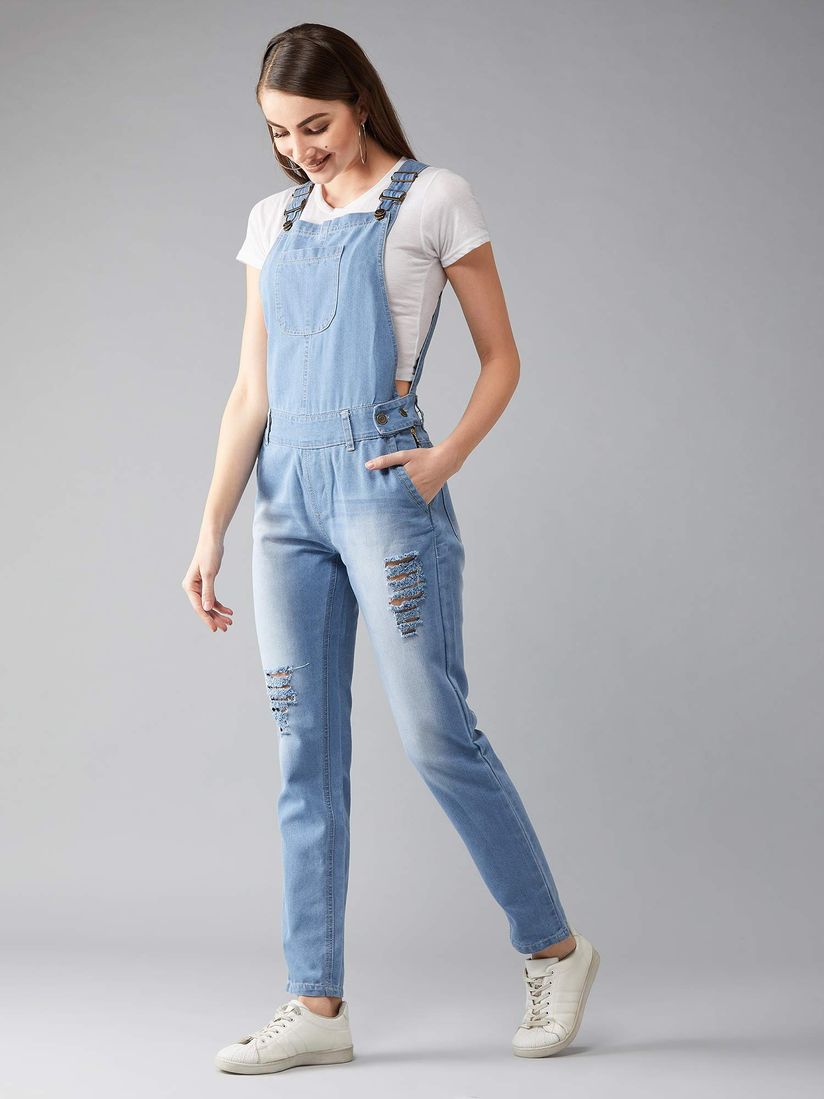 dungaree dress with crop top