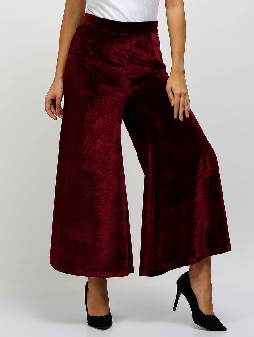 Velvet palazzo pants Clearance