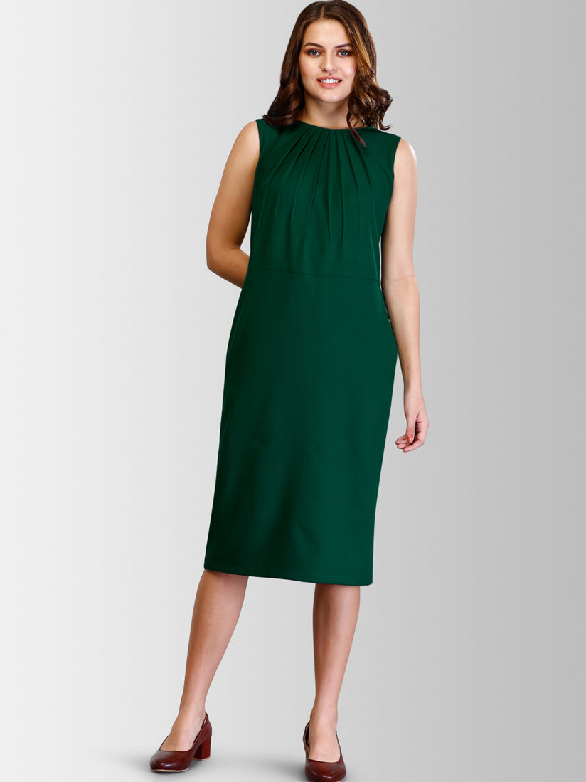 emerald shift dress