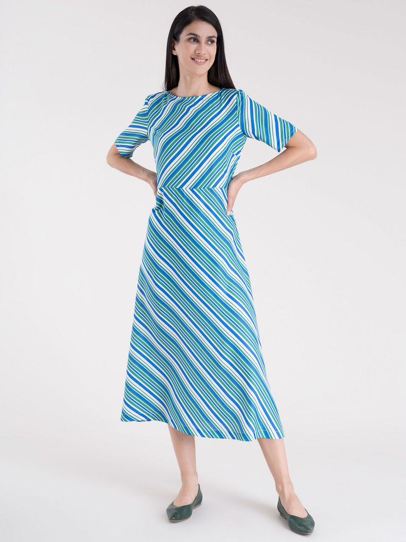 diagonal stripe dress